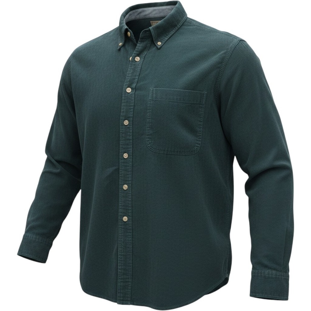 RedHead Mens XL Corduroy Button Down Shirt Blue Cotton Long Sleeve 450